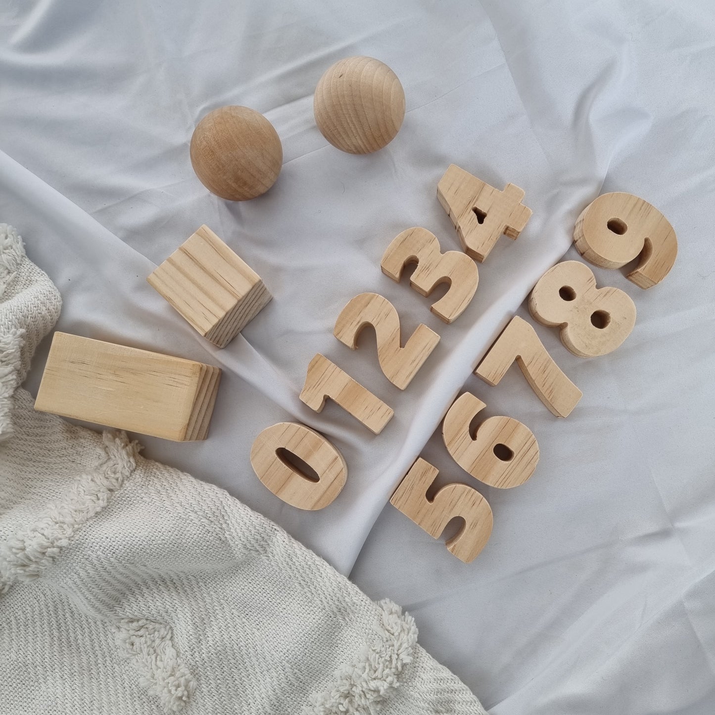 Solid Wooden Numbers Small