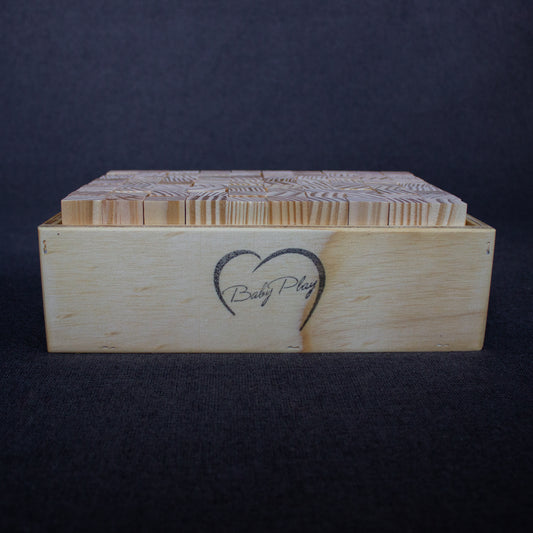 90 Piece Small Wooden Blocks Play Box